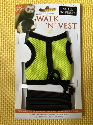 £4.50 • Buy Small N Furry Walk N Vest Harness & Lead Rabbit Guinea Pig Ferret Cat Rat Puppy