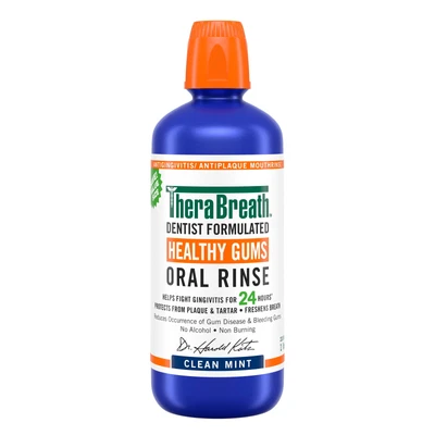 $17.67 • Buy TheraBreath Healthy Gums Mouthwash, Clean Mint, Antigingivitis, 1 Liter