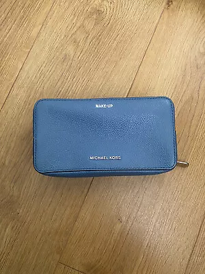 Michael Kors 32h6sm9m3l Mercer Large Double Zip Travel Pouch (denim) Used Once • £37.99