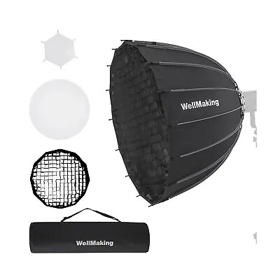 WELLMAKING 35.4inch/90cm Parabolic 16K Softbox Quick Set Up And Folding With... • $118.82