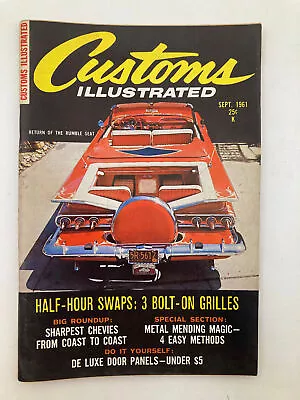 VTG Customs Illustrated Magazine September 1961 Vol 4 #4 Rumble Seat No Label • £10.82