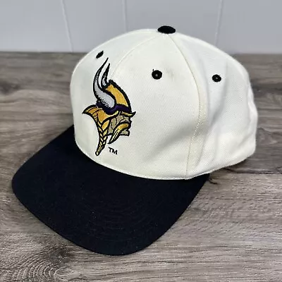 Minnesota MN Vikings Vintage 90's NFL Team ANI Wool Snapback Hat Blockhead Nice • $34.99