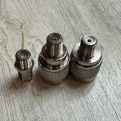 2 N Male To F Female Connector & 1 F Female To F Female Connector Lot • $27.99