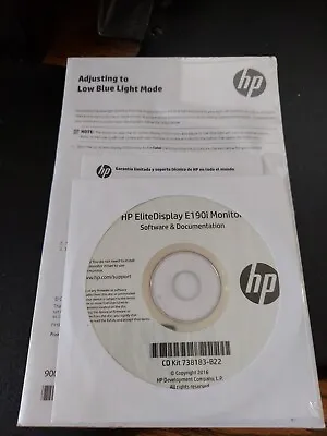 HP EliteDisplay E190i MONITOR Software & Documentation CD • $5.95