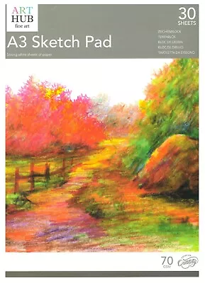 £4.45 • Buy A3 Artists Sketch Pad 30 Sheets 70gsm Paper Drawing Sketchbook Pastels Art Book