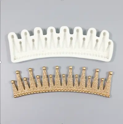Silicone Large Crown Royal Baby Prince Princess Mould Icing Bake Decoration #1 • £8.95