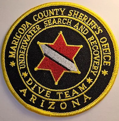 Maricopa County Sheriff Arizona Underwater Search Recovery Dive Patch Mint • $5.99