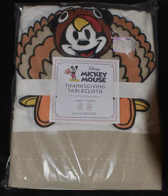 NEW Pottery Barn Kids  Mickey Mouse Thanksgiving Tablecloth 70  X 90  Lot 1472 • $68.50