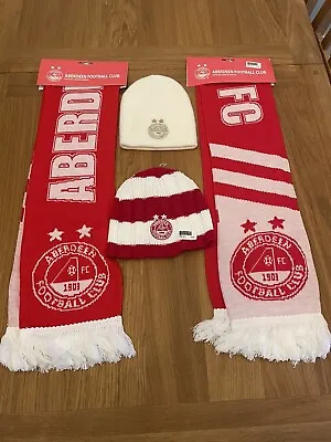 2 X Aberdeen FC Scarves And Hats New • £18