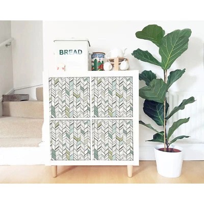 $49.95 • Buy Decals For IKEA Kallax Expedit Herringbone Pattern Sticker Hack Removable