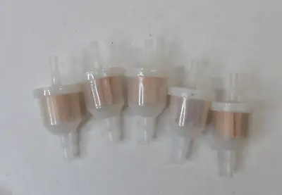 Universal In Line Fuel Filter 1/4  Or 5/16  Barb ITW Fastex Visu-Filter Lot Of 5 • $29.99