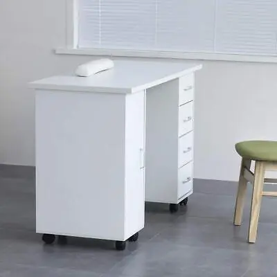 New Manicure Nail Table Beauty Salon Acetone Resistant Station Desk White • $139.99