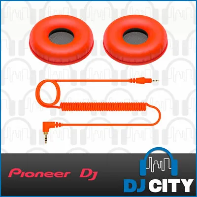 Pioneer DJ HC-CP08-M Coiled Cable & Ear Pads HDJ-CUE1 - Orange • $69