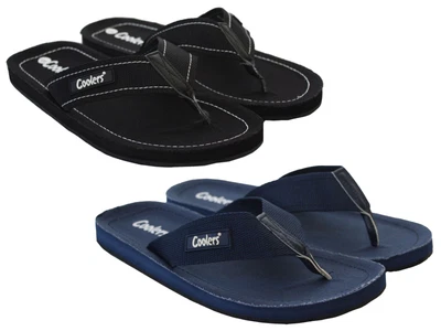 Mens Coolers Flip Flops Toe Post Beach Shoe Sandals 6 Colours Sizes 7-12  • £7.99