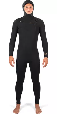 GUL Mens Viper 6/5/4mm Chest Zip Hooded Wetsuit - Black • $259.99