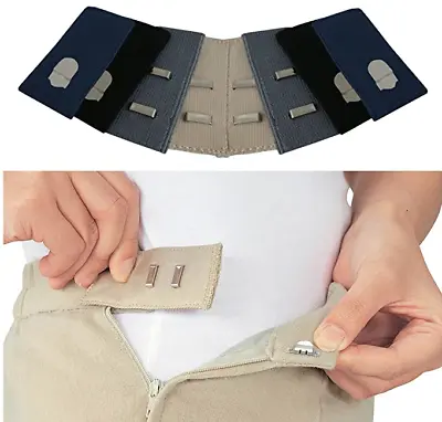 Waistband Extenders Hook And Bar Jeans Trouser Pants Band Expanders Elastic UK • £3.49