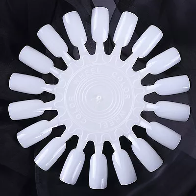 White Full False Nail Tips Display Practice Wheel Board Nail Art Tool DIY • $1.71