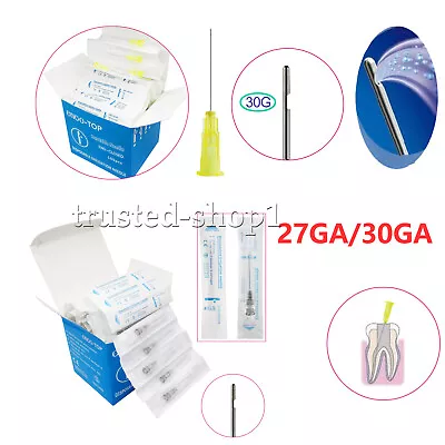 100X Dental Endo Irrigation Tip End-closed Side Hole 27/30 Ga Sterile Packaging • $15.99