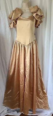 Von Lancelot Gold With Lace Cosplay Prom Dress Gown Womans Size 12 • $109.99