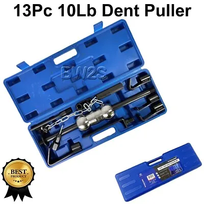 £36.85 • Buy 13pc Dent Puller Set 10lb Heavy Duty Steel Slide Hammer Puller Garage Car Tools