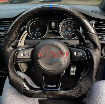 $399 • Buy VW Golf MK7 / MK7.5 GTI Golf Golf GTI R 2015+ Steering Wheel Real Carbon Fiber