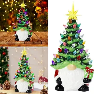 Christmas Decorations - 6.2Inch Lighted  Gnomes Christmas Tree With9101 • $20.88