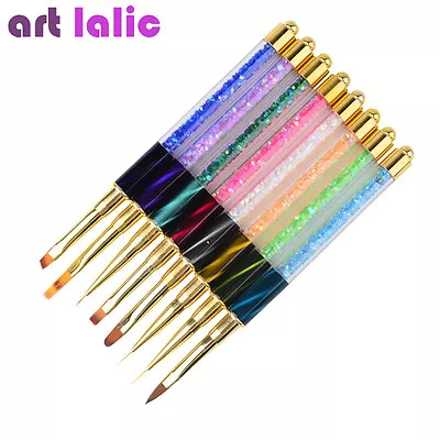 Cat Eye Rhinestones Acrylic UV Gel Liner Brush Nail Art Pen Gradient Polish Tool • £3.22