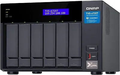 QNAP TVS-672XT-i3-8G 6 Bay NAS Enclosure With 2x Thunderbolt 3 • £1499.99