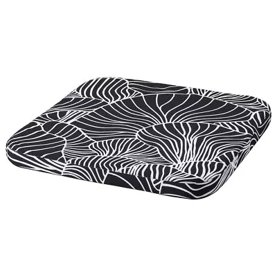 IKEA STAGGSTARR Chair Pad Black/white Indoor/Outdoor Pads 36x36x2.5 Cm • £12.97