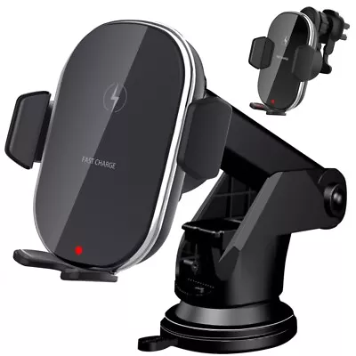 Automatic Clamping 15W Wireless Car Fast Charger Mount Air Vent Phone Holder • $26.99