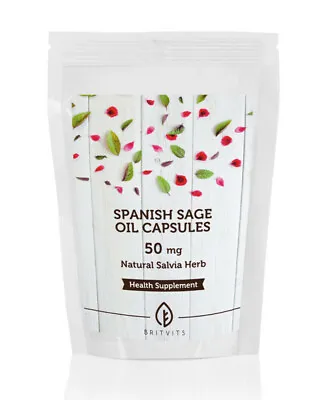 Sage Oil 50mg Herb Capsules UK Supplements Salvia • £2.10