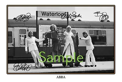 ABBA Swedish Supergroup Large Signed 12x18 Inch Photograph Poster - Top Quality  • $28.95