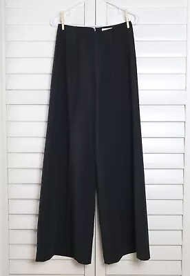 L'AGENCE NWT $245 Solid Black Seamed Wide Leg Dress Pants Trousers Size 2 • $69.99