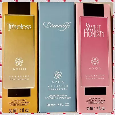 Lots Of 3  Avon SweetHonesty & Dreamlife & Timeless Eau De Perfyme Spray 1.7 Oz • $59.90