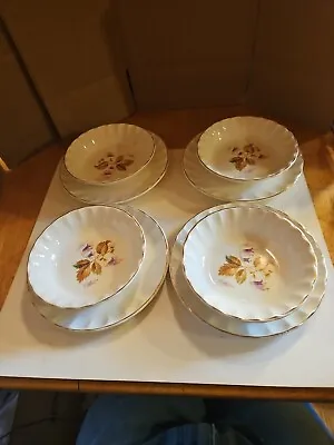 W S George China Bolero Floral  Bowls In Plates  Set Of 4 • $12.50