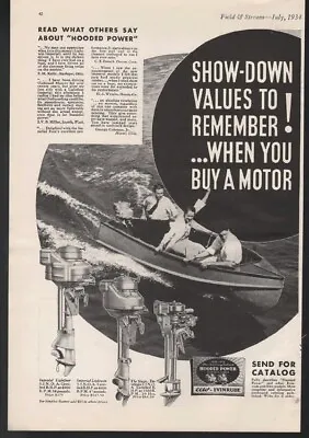 1934 Evinrude Elto Outboard Boat Motor Engine Nautical Marine 2 Page 22431 • $28.95