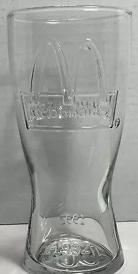 McDonalds Drinking Glass Clear Raised Arches Vintage 1992 • $13.99