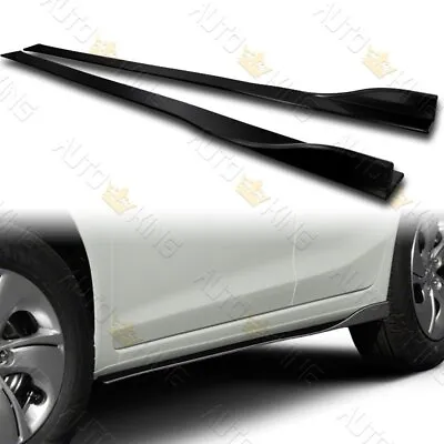 6pc 59  X 4  Unpainted Black Side Skirt Rocker Splitters Canard Diffuser • $46.35