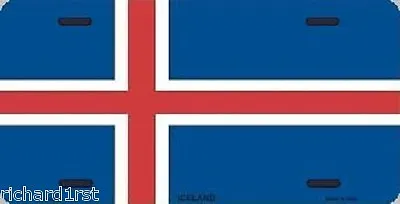 Aluminum National Flag Iceland  License Plate  NEW • $17.50