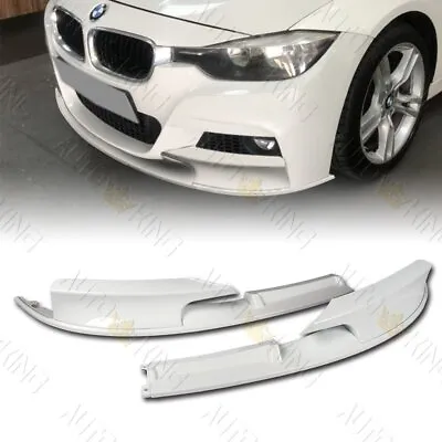 Painted White Front Bumper Lip Fit 2012-2018 Bmw F30 3-series M-tech M-sport • $72.35