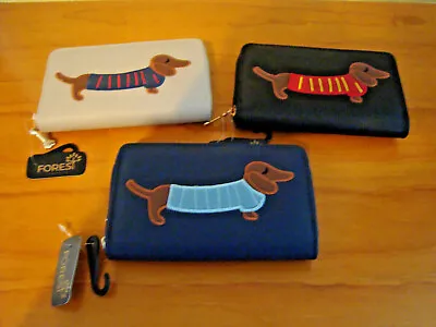 Ladies Womens Faux Leather Sausage Dog Dachshund Purse - Navy Black Or Pink • £10.95