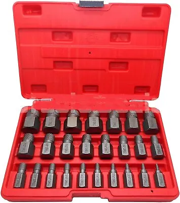 25 Pcs Multi-Spline Screw Extractor Set Hex Head Bit Socket Wrench Bolt Remover • $31.99