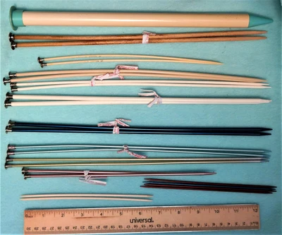 $18 • Buy LOT Knitting Needles Vtg Boye & HERO Sets Large Mixed Sizes & Types 7 -14 