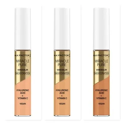 £6.99 • Buy MAX FACTOR Miracle Pure Concealer With Vitamin C & Hyaluronic Acid -CHOOSE - NEW