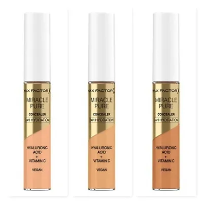 MAX FACTOR Miracle Pure Concealer With Vitamin C & Hyaluronic Acid -CHOOSE - NEW • £4.99