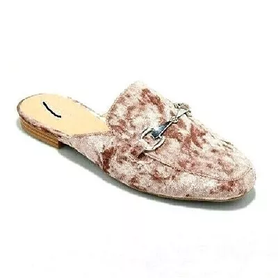 Womens Merona Kona Velour Pink Mules Backless Shoes NWOB D31 • $16.99