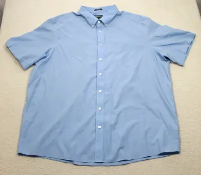 Eddie Bauer Mens Shirt 3XLT Blue Button Down Short Sleeve Relaxed Fit • $17.99