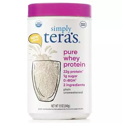 Simply Tera's Pure Whey Protein - Plain Unsweetened 12 Oz Pwdr • $25.85