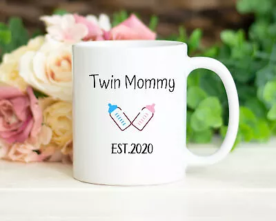 Twin Mom Coffee Mug Baby Shower Gift Gift For New Mom Pregnancy Mug Expecting • £16.87