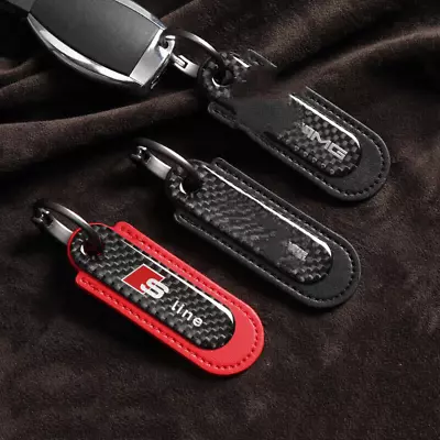 Fashion Keyfob Key Chain Ring Accessory Gift Carbon Fibre Car Keyring Keychain • $21.99